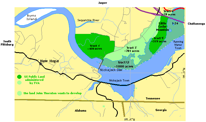 map of the Little Cedar Mountain area